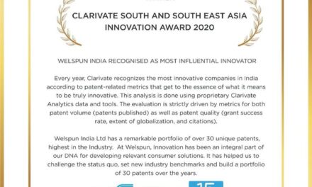Welspun India recognized as Most Influential Innovator